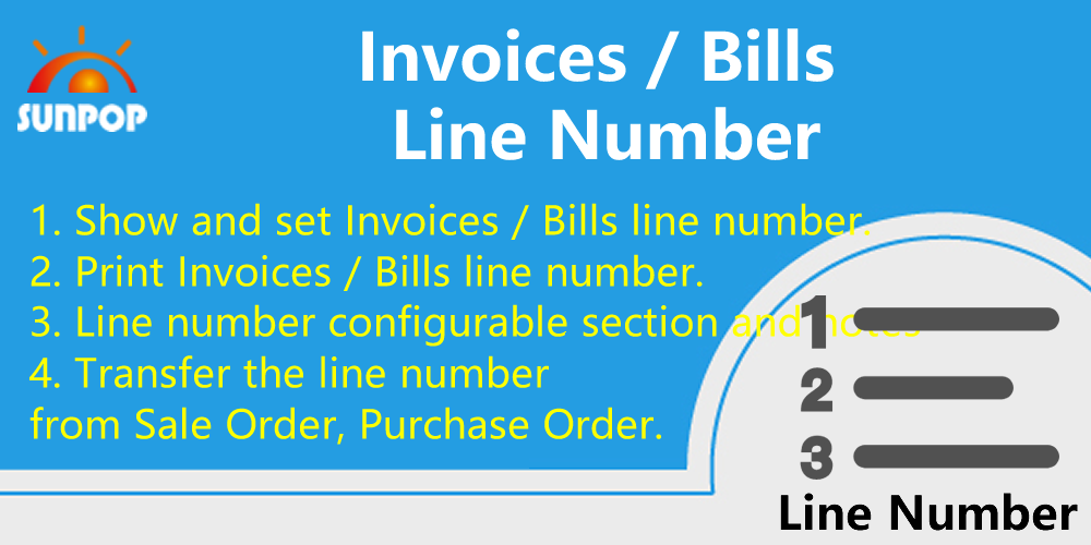 Account Invoicing Line Number Sequence, Bill Line Number