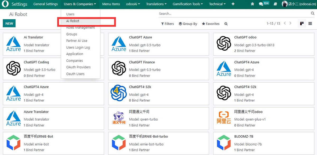  Goto Setting--> GPT Robot to setup your robot api.  