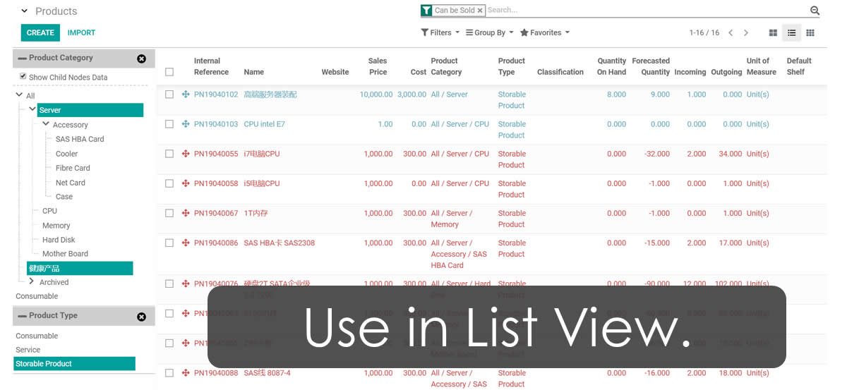 MRP Advance Search Sidebar with Hierarchy Parent Children Tree