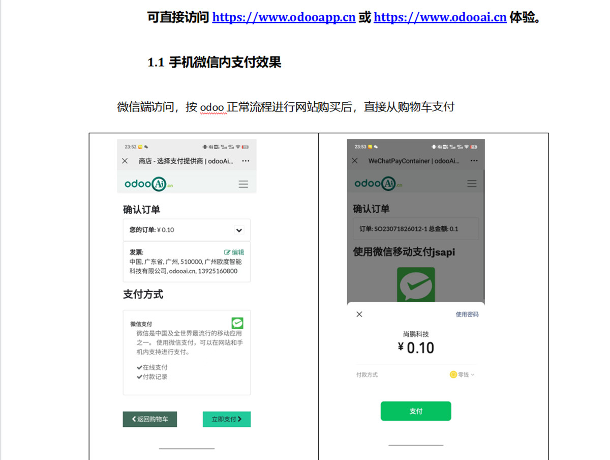 POS Wechat Pay, Website wechat payment