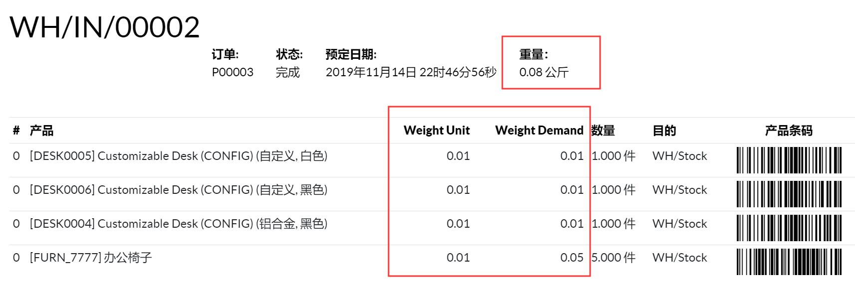 App Product Weight in Purchase Agreements 