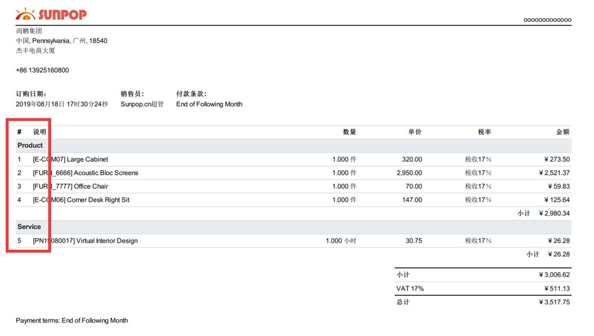 App Sale Order Line Sequence, Line Number