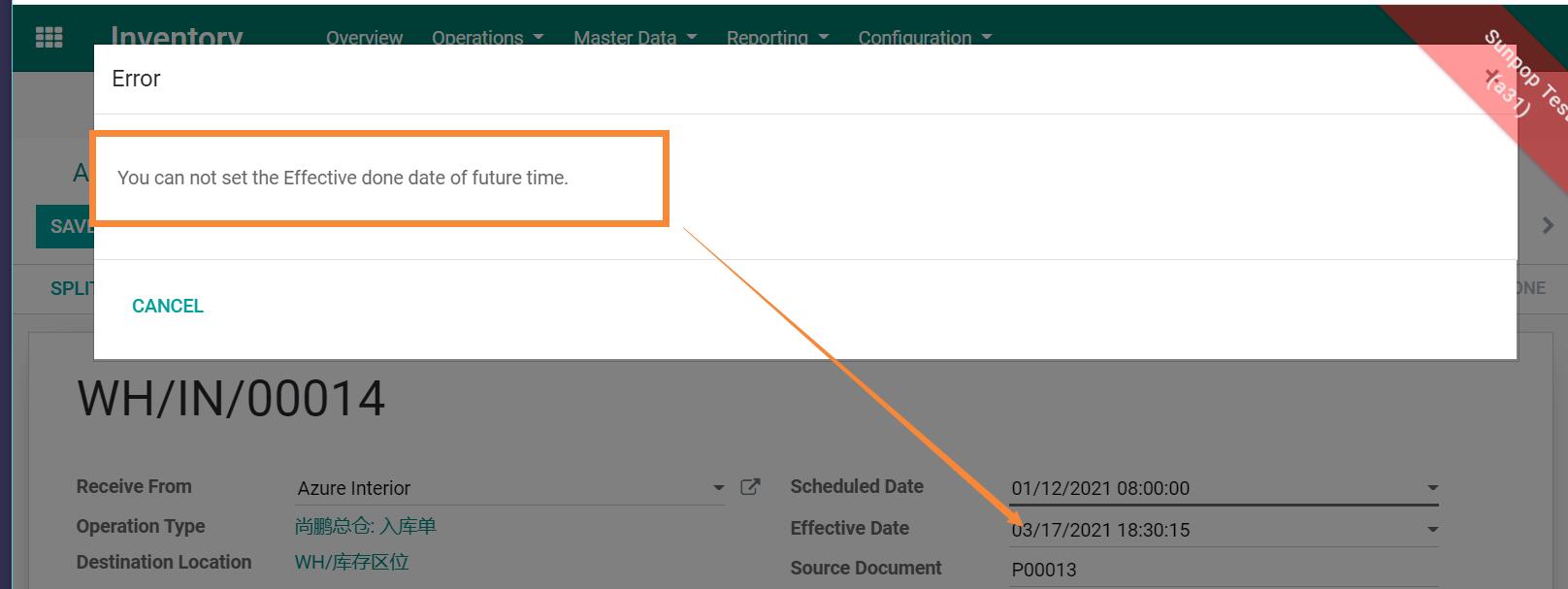  Customize Effective Date for Stock transfer picking, Post done stock operation 