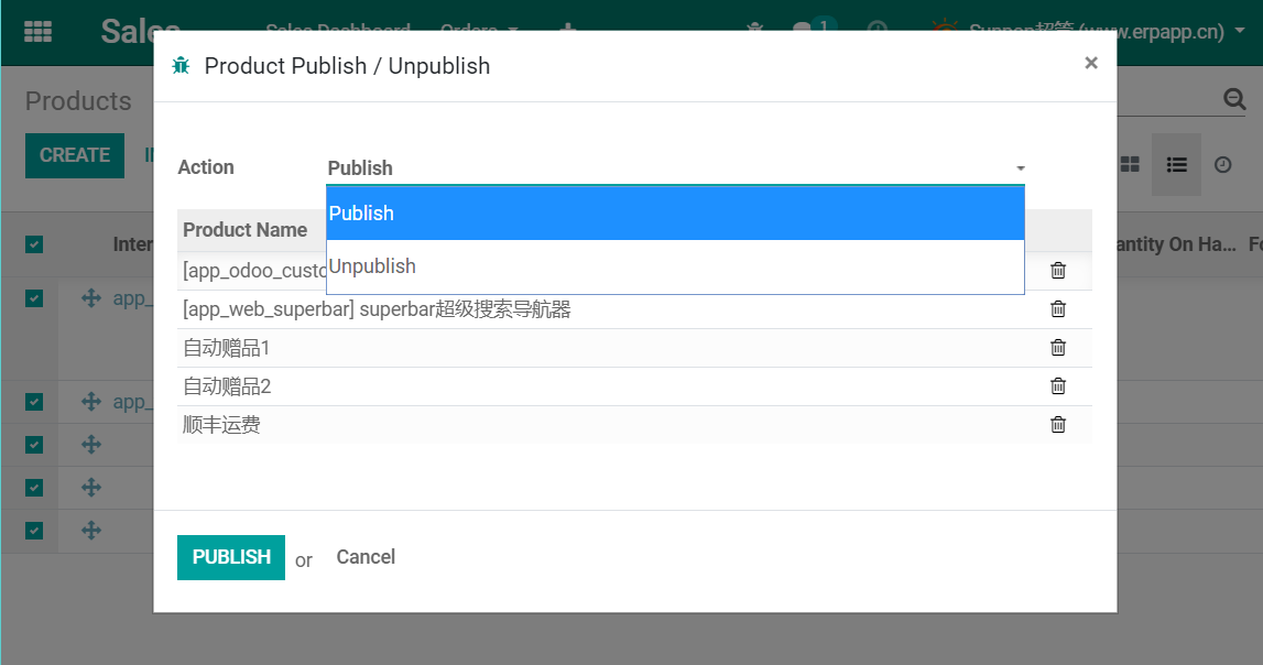 
				Multiple Product Publish and Unpublish
			