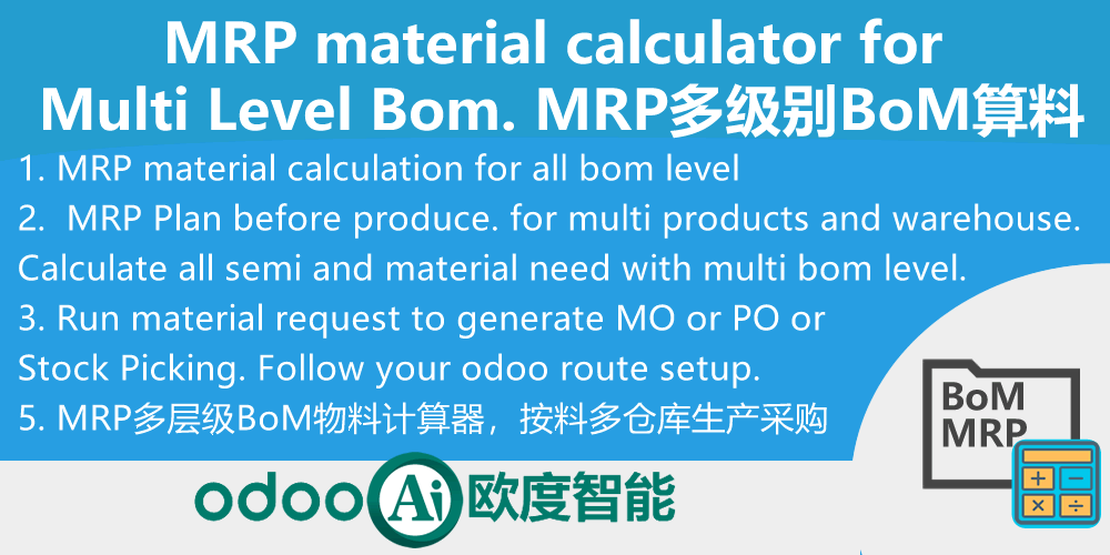 MRP一键生产算料排产,成本分析计算器-MRP计划多仓多产品多层级BoM算料